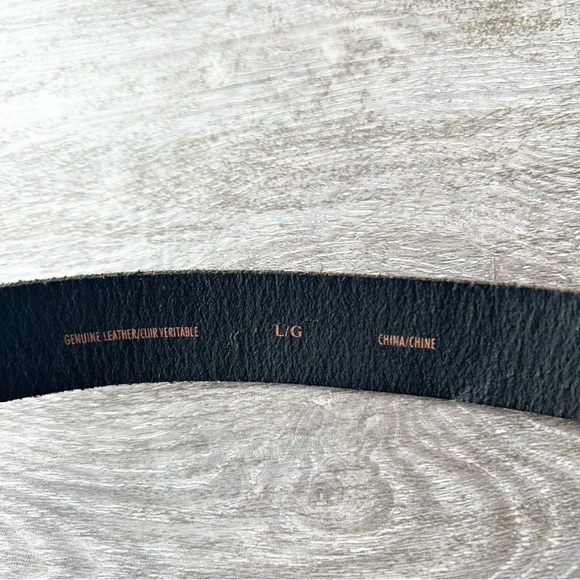 LEVI'S Casual Black Genuine Leather Embossed Belt - Picture 6 of 13
